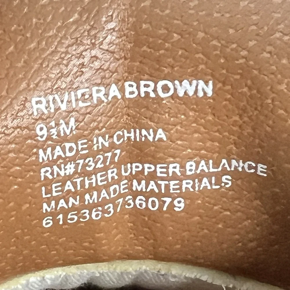 Croft & Barrow Mens Riviera Brown Leather‎ Cap Toe Derby Dress Shoes Size 9.5 M